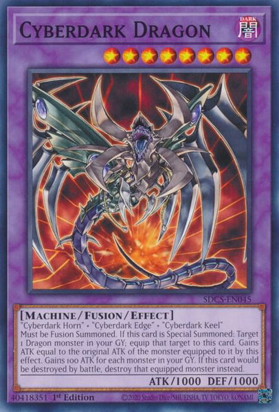 Cyberdark Dragon trading card from Structure Deck: Cyber Strike Cyberdark Dragon - Structure Deck: Cyber Strike YuGiOh trading card