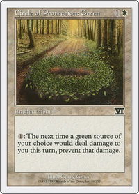 Circle of Protection: Green - Classic Sixth Edition (6ED) #10 - Common Magic: The Gathering Trading Card