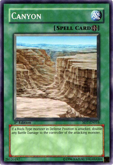 Canyon trading card from Structure Deck: Invincible Fortress Canyon - Structure Deck: Invincible Fortress YuGiOh trading card