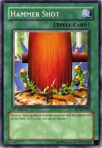 Hammer Shot - Structure Deck: Invincible Fortress  #SD7-EN022 - Common / Short Print YuGiOh Trading Card