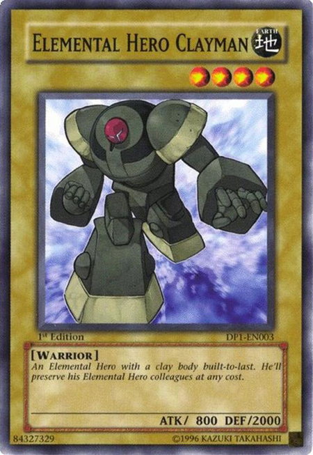 Elemental Hero Clayman - Duelist Pack 1: Jaden Yuki YuGiOh trading card