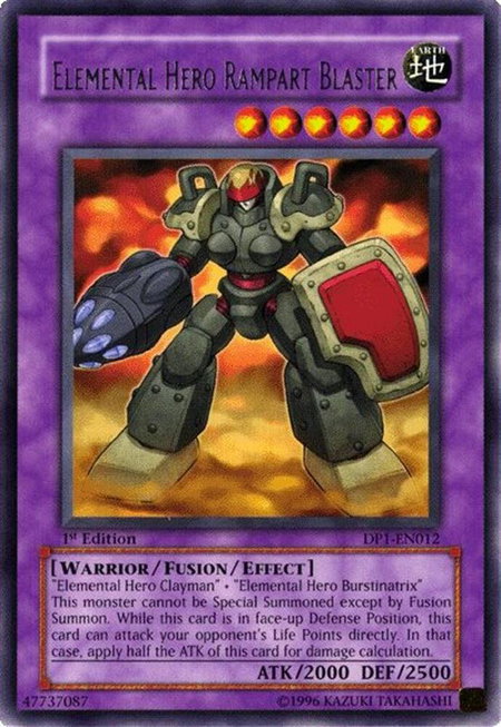 Elemental Hero Rampart Blaster - Duelist Pack 1: Jaden Yuki YuGiOh trading card