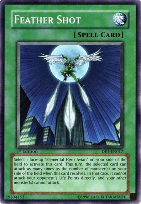 Feather Shot trading card from Duelist Pack 1: Jaden Yuki Feather Shot - Duelist Pack 1: Jaden Yuki YuGiOh trading card
