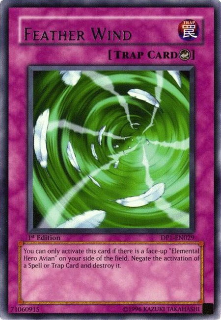 Feather Wind trading card from Duelist Pack 1: Jaden Yuki Feather Wind - Duelist Pack 1: Jaden Yuki YuGiOh trading card