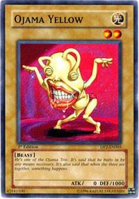 Ojama Yellow trading card from Duelist Pack 2: Chazz Princeton Ojama Yellow - Duelist Pack 2: Chazz Princeton YuGiOh trading card