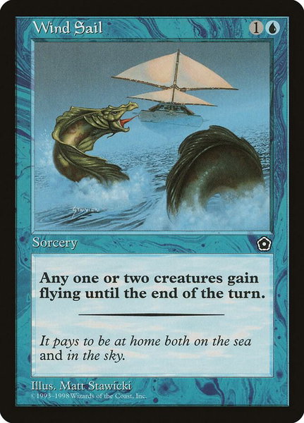 Wind Sail trading card from Portal Second Age Wind Sail - Portal Second Age Magic: The Gathering trading card