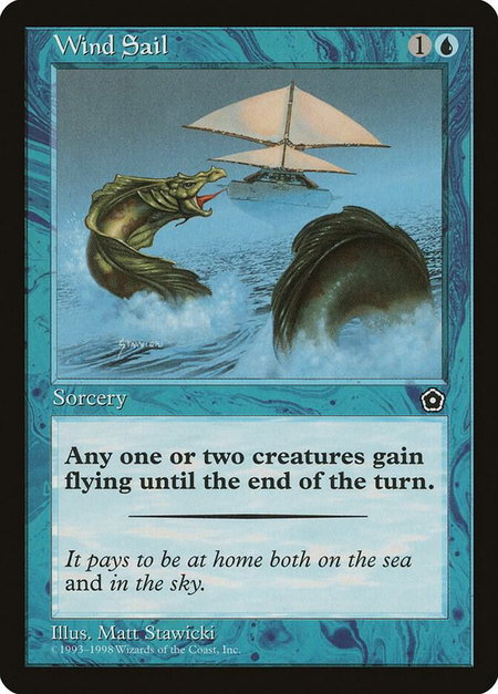 Wind Sail - Portal Second Age Magic: The Gathering trading card