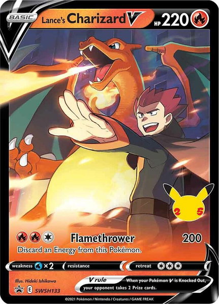 Lance's Charizard V - SWSH133 trading card from SWSH: Sword & Shield Promo Cards Lance's Charizard V - SWSH133 - SWSH: Sword & Shield Promo Cards Pokémon trading card