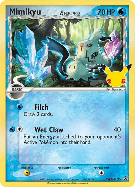 Mimikyu (Delta Species) - SWSH136 - SWSH: Sword & Shield Promo Cards Pokémon trading card