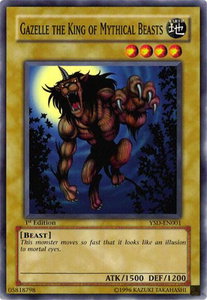 Gazelle the King of Mythical Beasts - Starter Deck 2006 #YSD-EN001 - Common / Short Print YuGiOh Trading Card