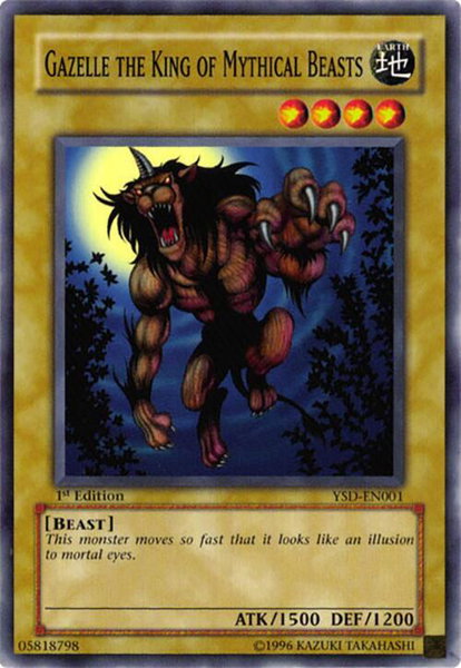 Gazelle the King of Mythical Beasts trading card from Starter Deck 2006 Gazelle the King of Mythical Beasts - Starter Deck 2006 YuGiOh trading card