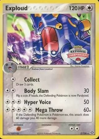 Exploud - 3/106 (National Championships) - League & Championship Cards Pokémon trading card