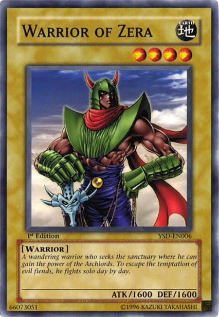 Warrior of Zera - Starter Deck 2006 YuGiOh trading card