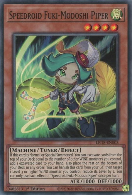Speedroid Fuki-Modoshi Piper - Legendary Duelists: Synchro Storm YuGiOh trading card