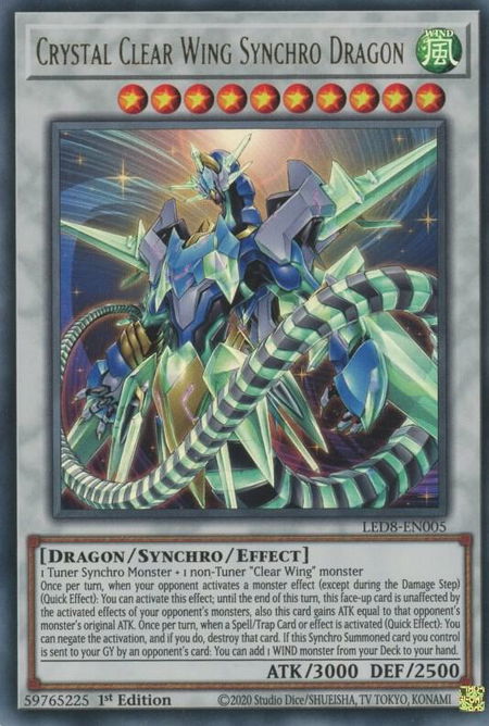 Crystal Clear Wing Synchro Dragon - Legendary Duelists: Synchro Storm YuGiOh trading card