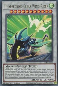 Hi-Speedroid Clear Wing Rider - Legendary Duelists: Synchro Storm (LED8) #LED8-EN006 - Ultra Rare YuGiOh Trading Card
