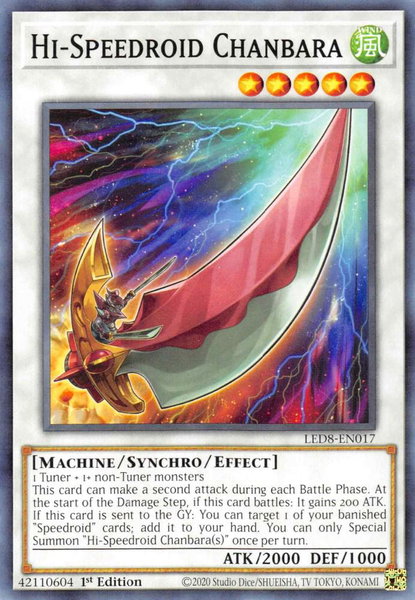 Hi-Speedroid Chanbara trading card from Legendary Duelists: Synchro Storm Hi-Speedroid Chanbara - Legendary Duelists: Synchro Storm YuGiOh trading card