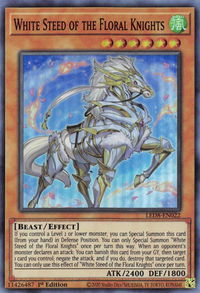 White Steed of the Floral Knights - Legendary Duelists: Synchro Storm (LED8) #LED8-EN022 - Super Rare YuGiOh Trading Card