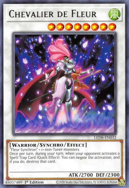 Chevalier de Fleur trading card from Legendary Duelists: Synchro Storm Chevalier de Fleur - Legendary Duelists: Synchro Storm YuGiOh trading card