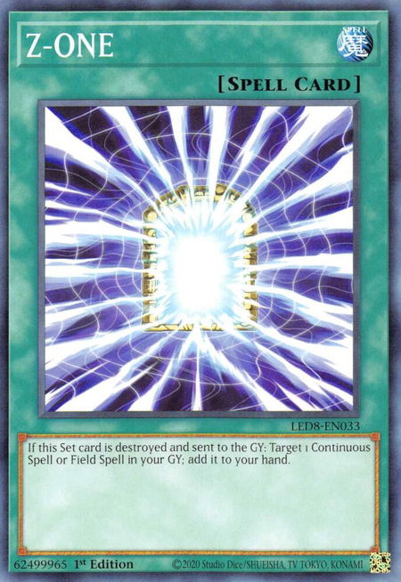 Z-ONE trading card from Legendary Duelists: Synchro Storm Z-ONE - Legendary Duelists: Synchro Storm YuGiOh trading card