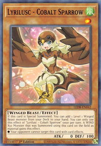 Lyrilusc - Cobalt Sparrow - Legendary Duelists: Synchro Storm (LED8) #LED8-EN042 - Common / Short Print YuGiOh Trading Card