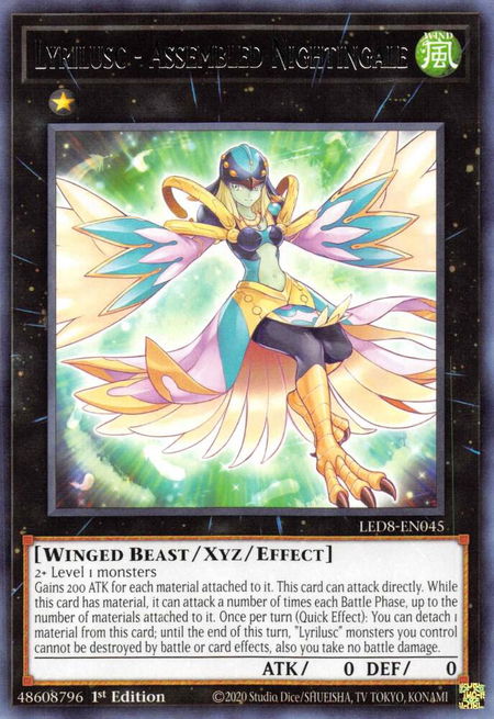 Lyrilusc - Assembled Nightingale - Legendary Duelists: Synchro Storm YuGiOh trading card