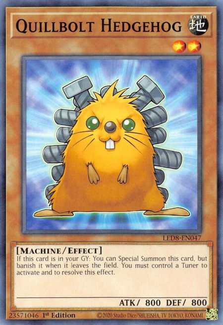 Quillbolt Hedgehog - Legendary Duelists: Synchro Storm YuGiOh trading card