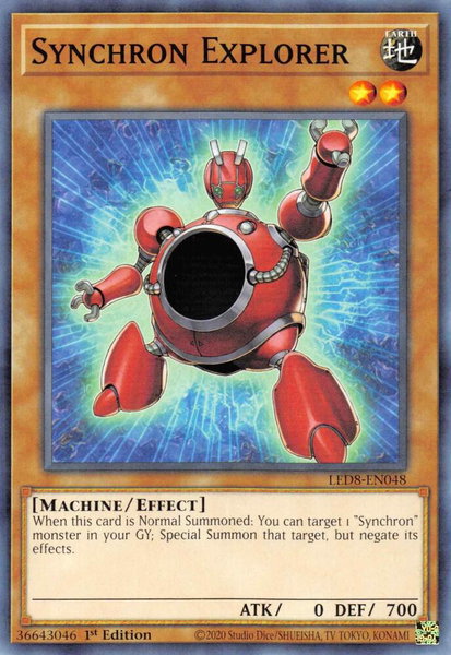 Synchron Explorer trading card from Legendary Duelists: Synchro Storm Synchron Explorer - Legendary Duelists: Synchro Storm YuGiOh trading card