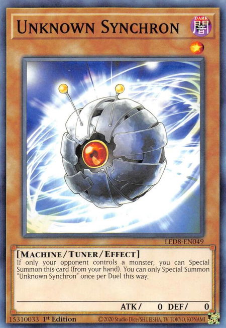 Unknown Synchron trading card from Legendary Duelists: Synchro Storm Unknown Synchron - Legendary Duelists: Synchro Storm YuGiOh trading card