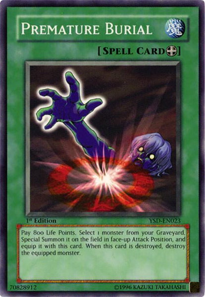 Premature Burial trading card from Starter Deck 2006 Premature Burial - Starter Deck 2006 YuGiOh trading card