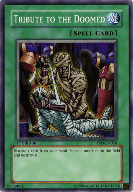 Tribute to The Doomed trading card from Starter Deck 2006 Tribute to The Doomed - Starter Deck 2006 YuGiOh trading card
