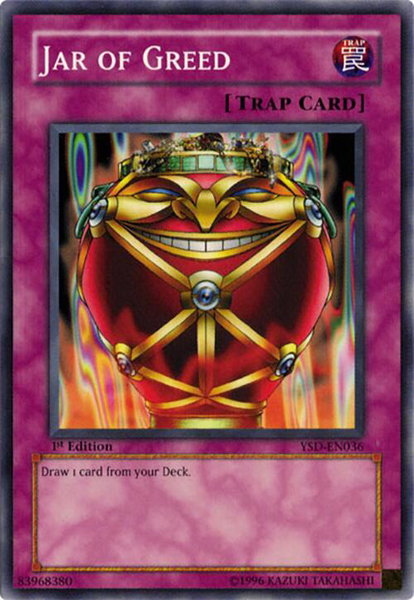 Jar of Greed trading card from Starter Deck 2006 Jar of Greed - Starter Deck 2006 YuGiOh trading card