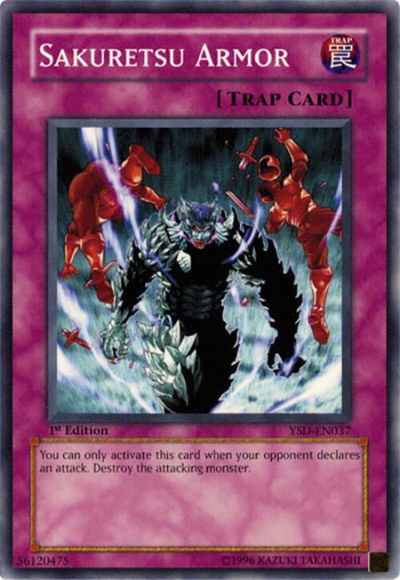 Sakuretsu Armor trading card from Starter Deck 2006 Sakuretsu Armor - Starter Deck 2006 YuGiOh trading card