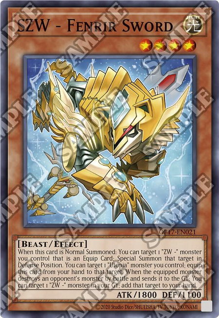 SZW - Fenrir Sword - OTS Tournament Pack 17 YuGiOh trading card