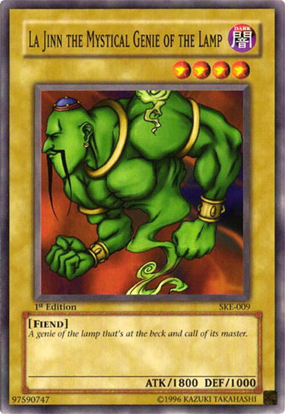La Jinn the Mystical Genie of the Lamp trading card from Starter Deck: Kaiba Evolution La Jinn the Mystical Genie of the Lamp - Starter Deck: Kaiba Evolution YuGiOh trading card