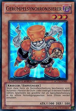 Junk Synchron (German) - "Gerumpelsynchronisierer" trading card from Advent Calendar 2011 (Adventskalender) Junk Synchron (German) - "Gerumpelsynchronisierer" - Advent Calendar 2011 (Adventskalender) YuGiOh trading card