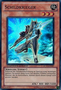 Shield Warrior (German) - "Schildkrieger" - Advent Calendar 2011 (Adventskalender) (AC11) #AC11-DE007 - Super Rare YuGiOh Trading Card