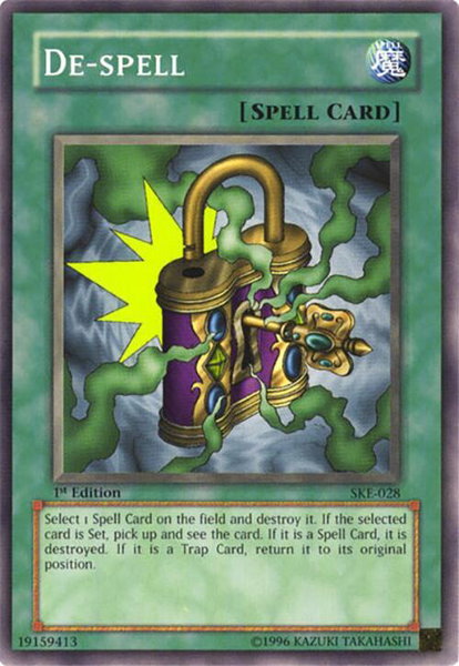 De-Spell trading card from Starter Deck: Kaiba Evolution De-Spell - Starter Deck: Kaiba Evolution YuGiOh trading card