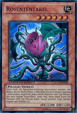 Rose Tentacles (German) - "Rosententakel" trading card from Advent Calendar 2011 (Adventskalender) Rose Tentacles (German) - "Rosententakel" - Advent Calendar 2011 (Adventskalender) YuGiOh trading card