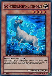 Sunlight Unicorn (German) - "Sonnenlicht-Einhorn" - Advent Calendar 2011 (Adventskalender) (AC11) #AC11-DE014 - Super Rare YuGiOh Trading Card