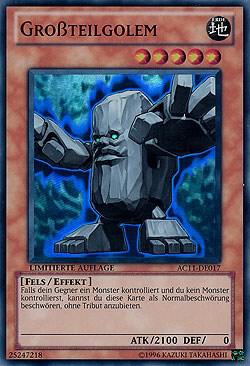 Big Piece Golem (German) - "Grossteilgolem" trading card from Advent Calendar 2011 (Adventskalender) Big Piece Golem (German) - "Grossteilgolem" - Advent Calendar 2011 (Adventskalender) YuGiOh trading card