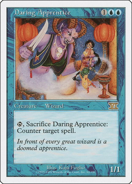 Daring Apprentice trading card from Classic Sixth Edition Daring Apprentice - Classic Sixth Edition Magic: The Gathering trading card