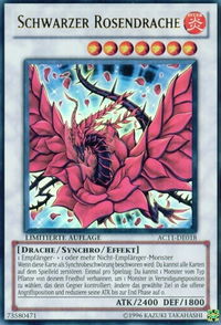 Black Rose Dragon (German) - "Schwarzer Rosendrache" - Advent Calendar 2011 (Adventskalender) (AC11) #AC11-DE018 - Ultra Rare YuGiOh Trading Card