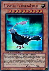 Blackwing - Aurora the Northern Lights (German) - "Schwarzflugel - Aurora das Nordlicht" - Advent Calendar 2011 (Adventskalender) (AC11) #AC11-DE023 - Super Rare YuGiOh Trading Card