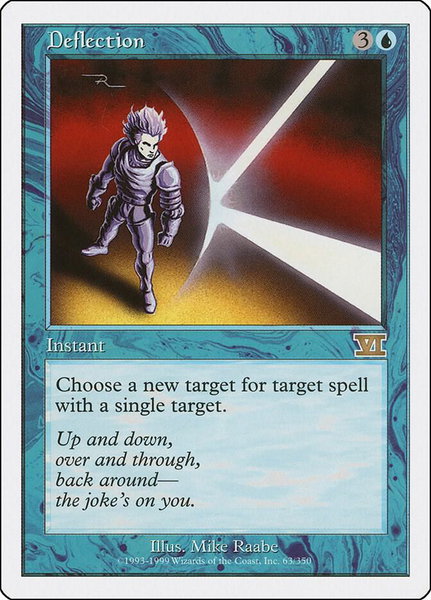 Deflection trading card from Classic Sixth Edition Deflection - Classic Sixth Edition Magic: The Gathering trading card