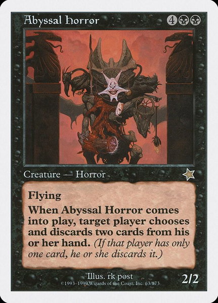 Abyssal Horror - Starter 1999 Magic: The Gathering trading card