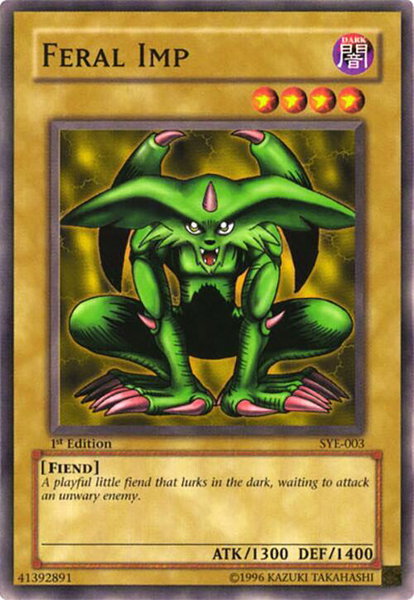 Feral Imp trading card from Starter Deck: Yugi Evolution Feral Imp - Starter Deck: Yugi Evolution YuGiOh trading card