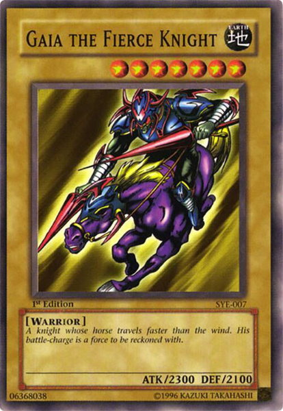 Gaia The Fierce Knight trading card from Starter Deck: Yugi Evolution Gaia The Fierce Knight - Starter Deck: Yugi Evolution YuGiOh trading card