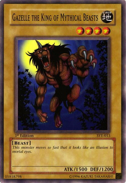 Gazelle the King of Mythical Beasts trading card from Starter Deck: Yugi Evolution Gazelle the King of Mythical Beasts - Starter Deck: Yugi Evolution YuGiOh trading card