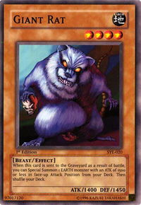 Giant Rat - Starter Deck: Yugi Evolution (SYE) #SYE-020 - Common / Short Print YuGiOh Trading Card